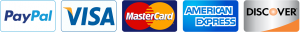 PayPal Visa Master Card American Express Discover Payment Options
