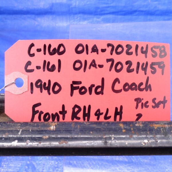 Window Channel 1940 Ford COACH Front Right & Left Doors 01A-7021458 01A-7021459 - Image 13