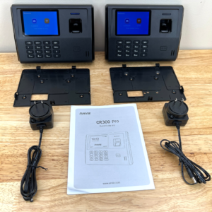 (2) ANVIZ CR300 Pro Advanced Biometric Fingerprint Time Clock WiFi & Battery Opt