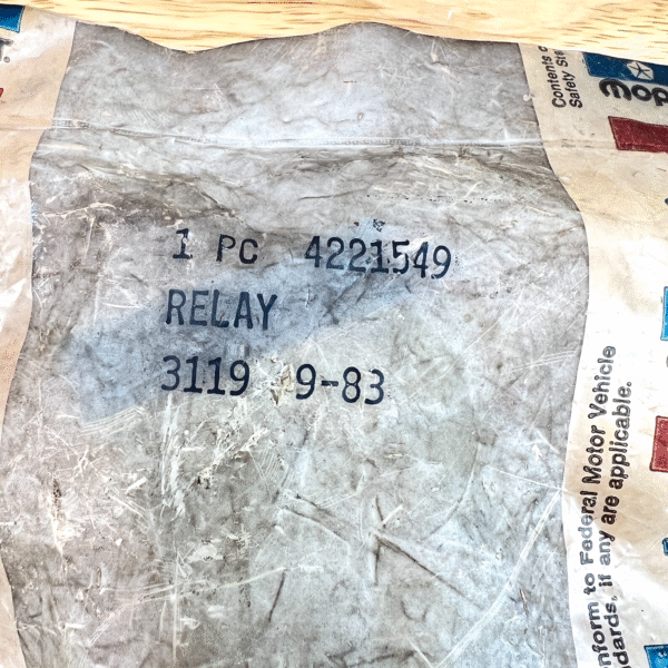 NOS A/C Cut-Out Relay 1984 Dodge Shelby Charger Air Conditioning Cut-Off 4221549 - Image 13
