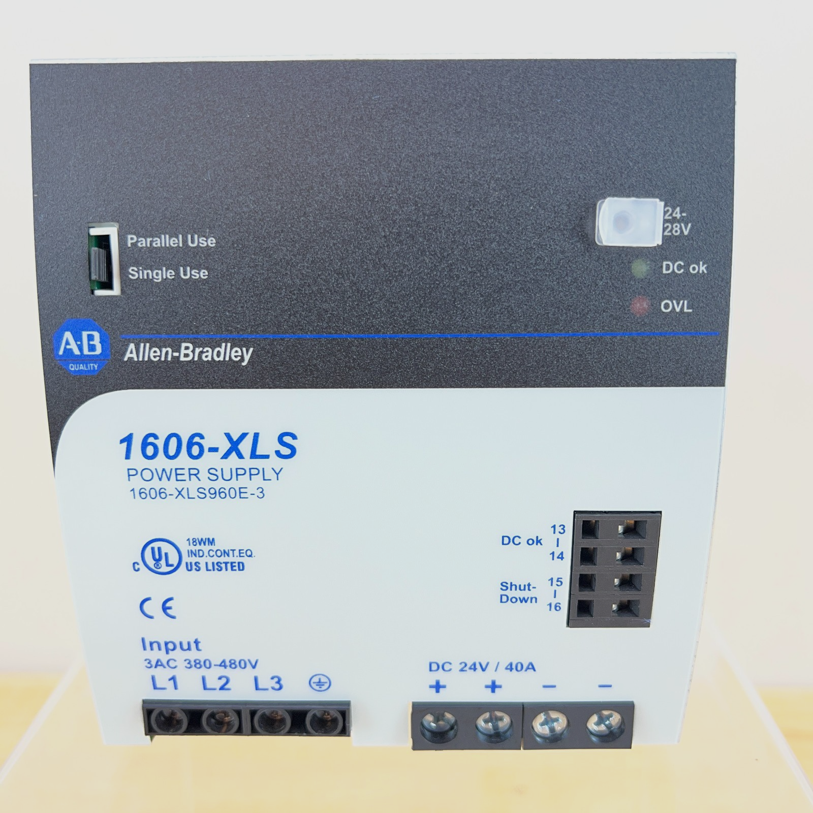 Allen-Bradley 24V-28V Power Supply 40A 960W 480V 3 Phase 1606-XLS960E-3 SER A - Image 2