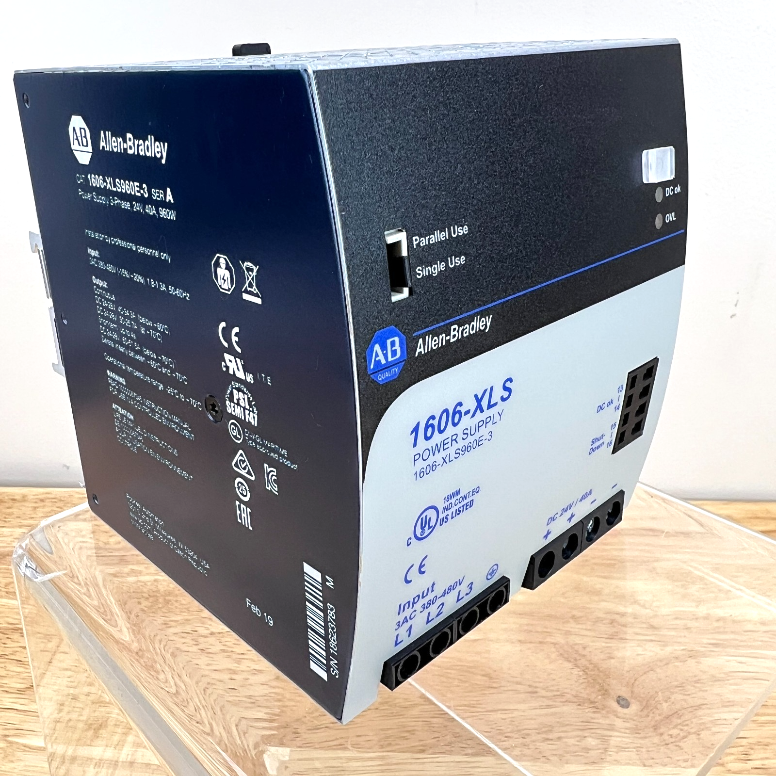 Allen-Bradley 24V-28V Power Supply 40A 960W 480V 3 Phase 1606-XLS960E-3 SER A - Image 4
