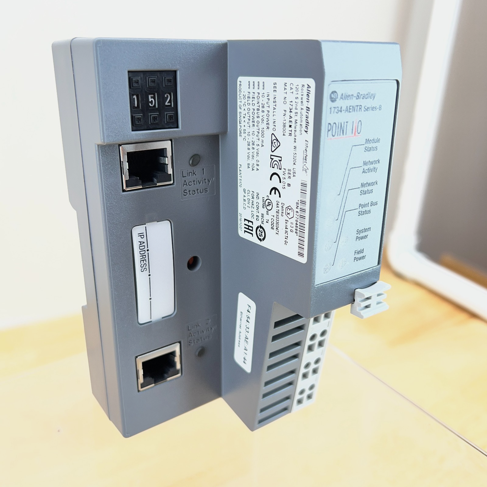 Allen-Bradley Point I/O 2 Port Ethernet IP Network Adapter Module 1734-AENTR - Image 2