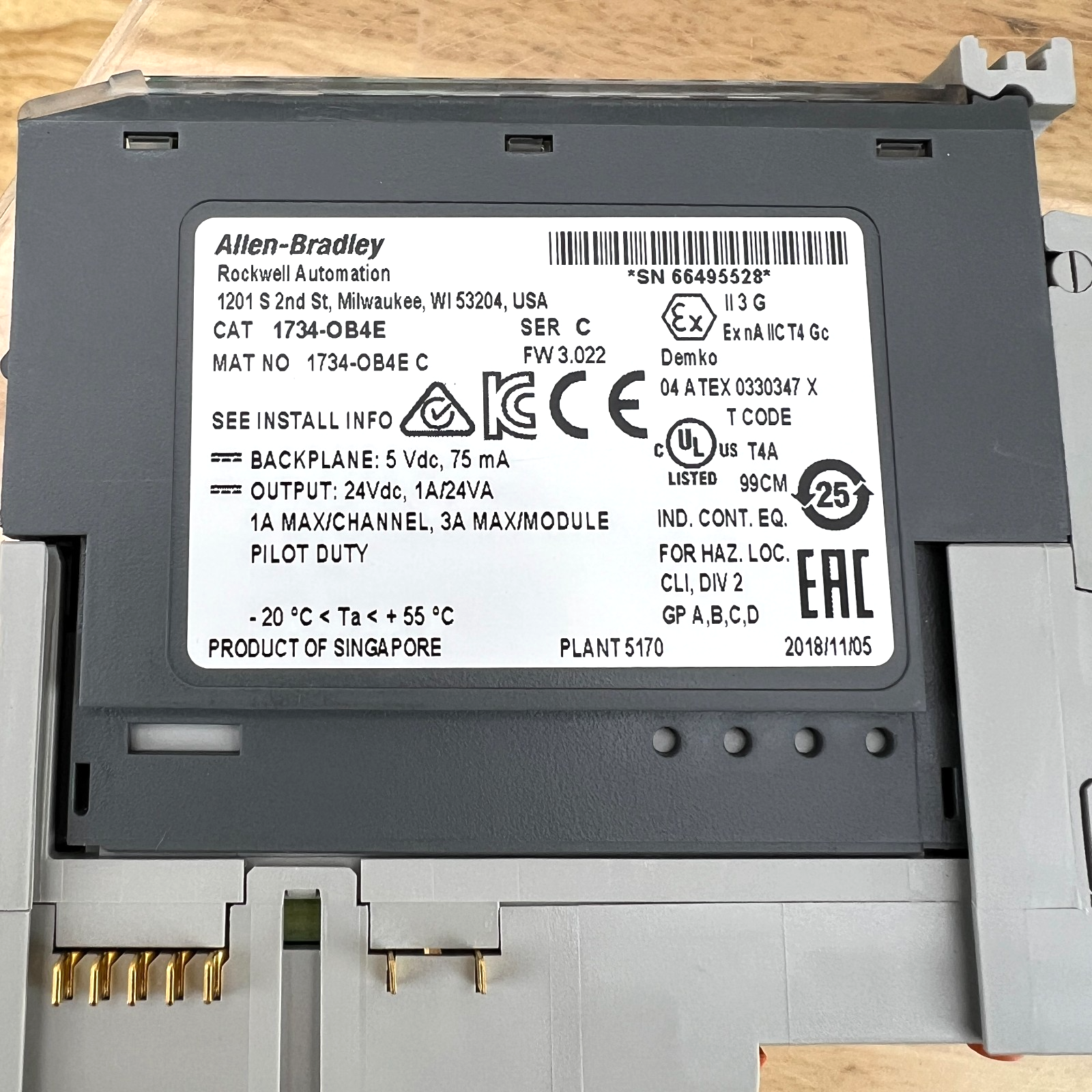 Allen-Bradley Point I/O 4 Point Digital Output Module & Terminal Block 1734-OB4E - Image 8
