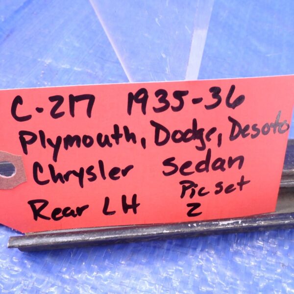 Window Channel 1935-1936 Plymouth Dodge DeSoto Chrysler SEDAN Left Rear Door - Image 13