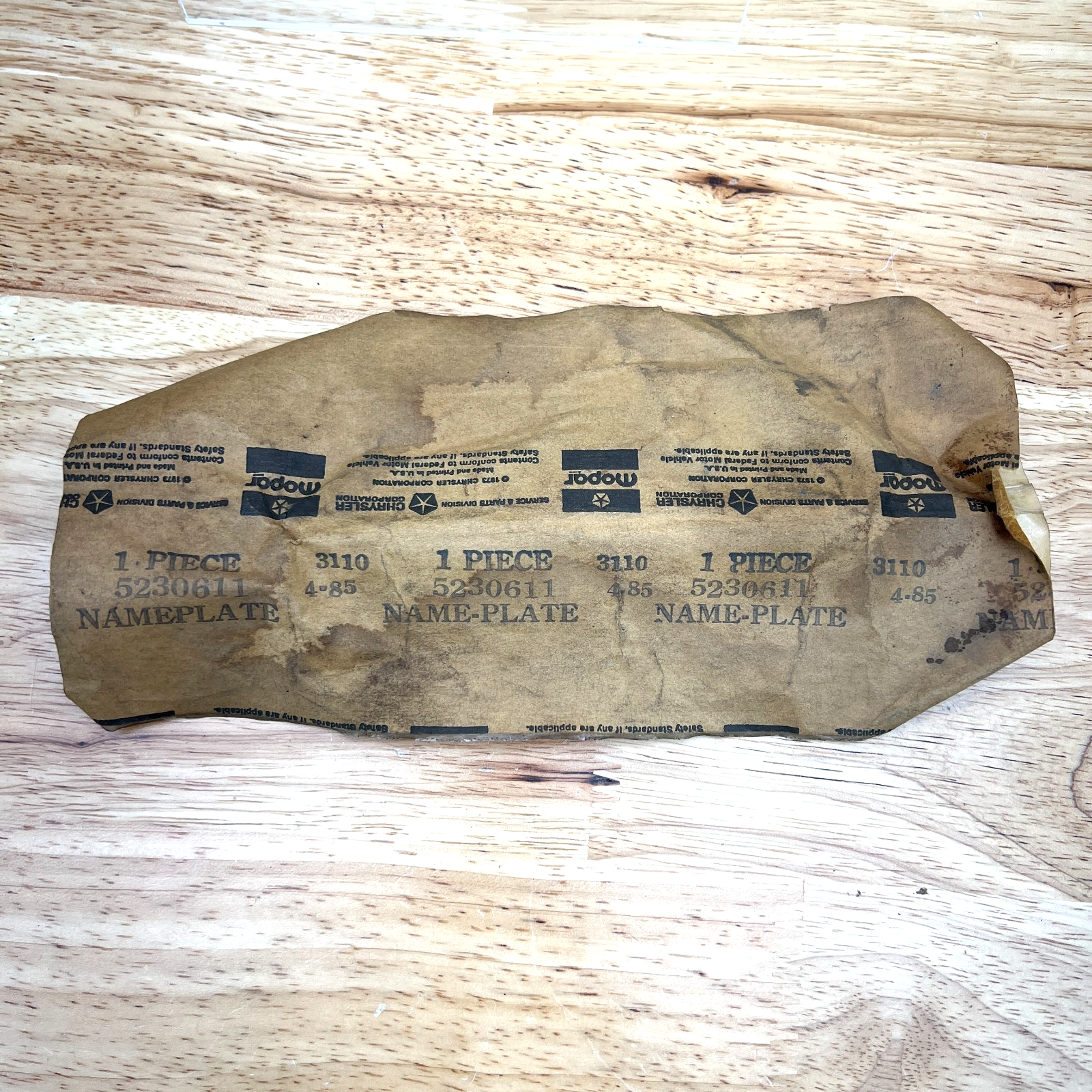 NOS Horizon Liftgate / Fender Nameplate Emblem 1978-80 Plymouth Horizon 5230611 - Image 11