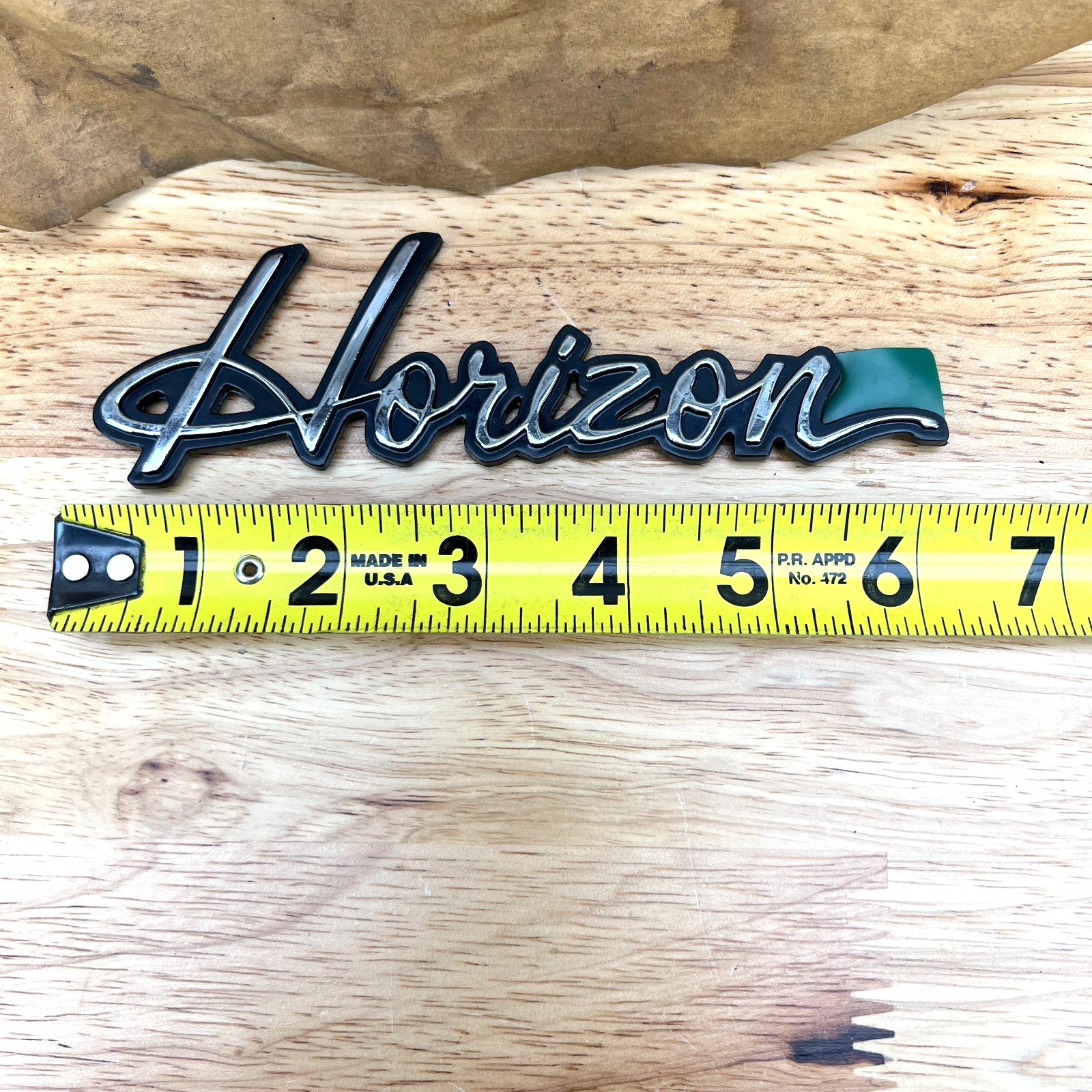 NOS Horizon Liftgate / Fender Nameplate Emblem 1978-80 Plymouth Horizon 5230611 - Image 3