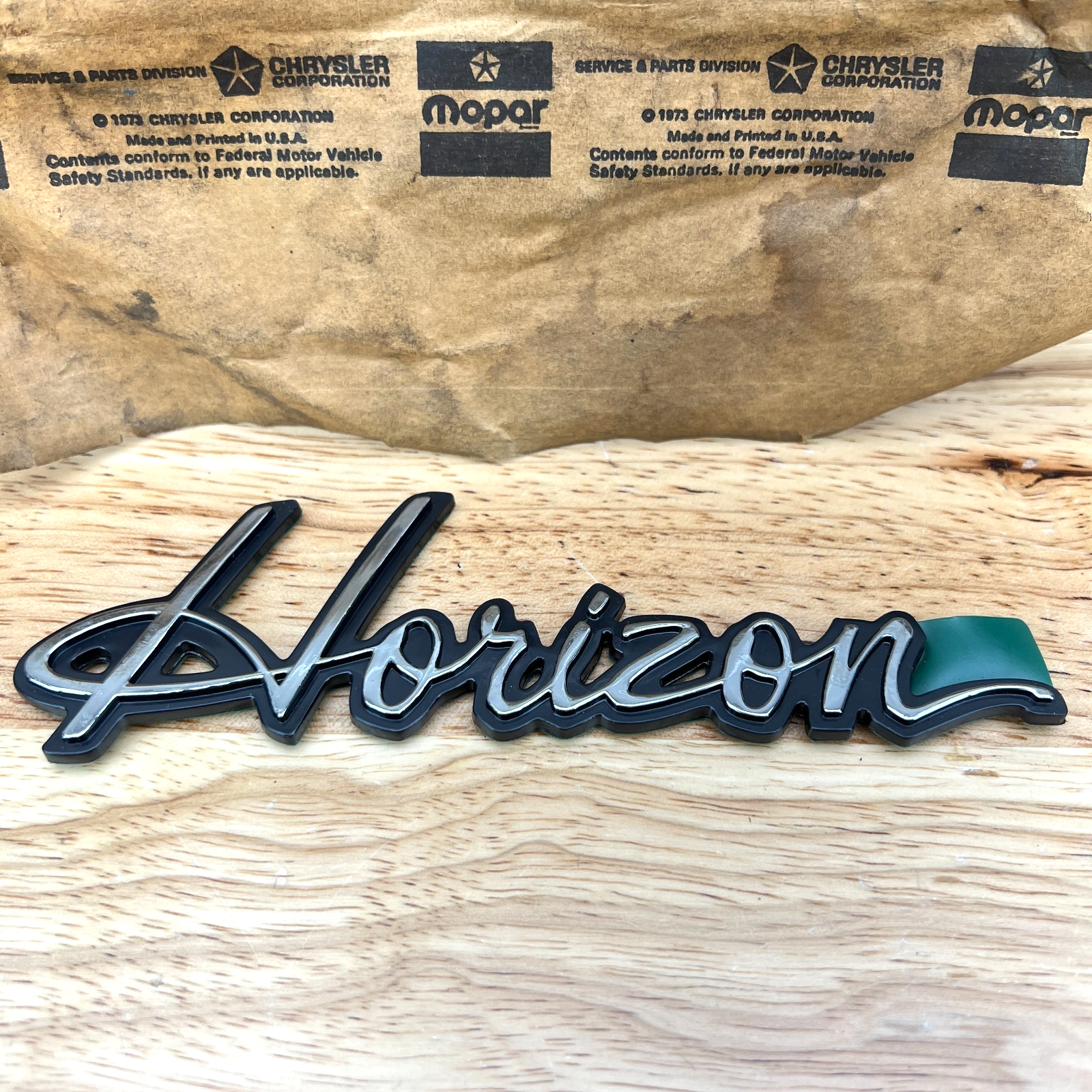 NOS Horizon Liftgate / Fender Nameplate Emblem 1978-80 Plymouth Horizon 5230611