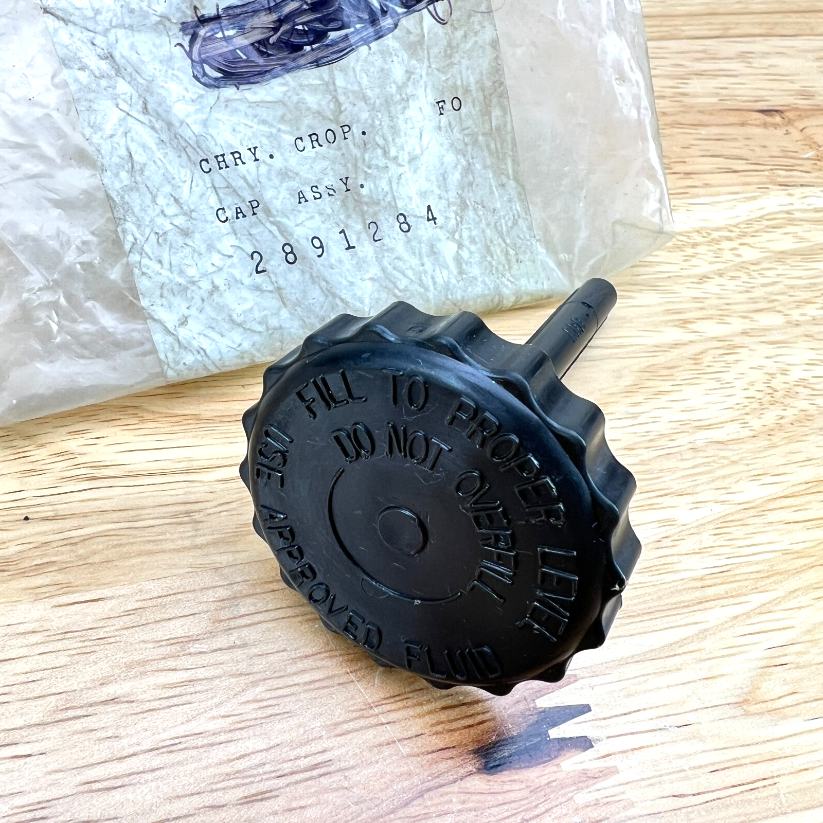NOS Power Steering Pump Cap 1967-72 Chrysler Dodge Plymouth Mopar OEM 2891284 - Image 3