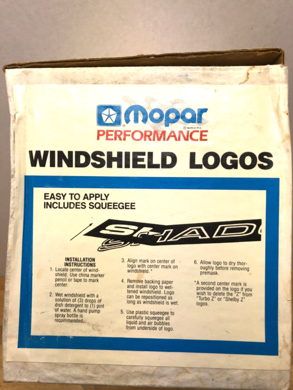Direct Connection MOPAR Windshield Logo 3M Includes Squeegee NOS OEM P4452734 - Image 12