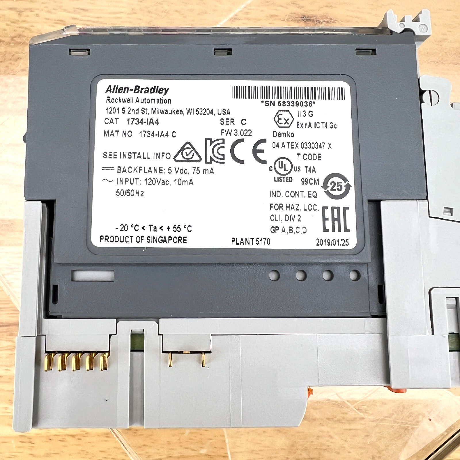 Allen-Bradley Point I/O 4 Point Digital Input Module & Terminal Block 1734-IA4 - Image 8